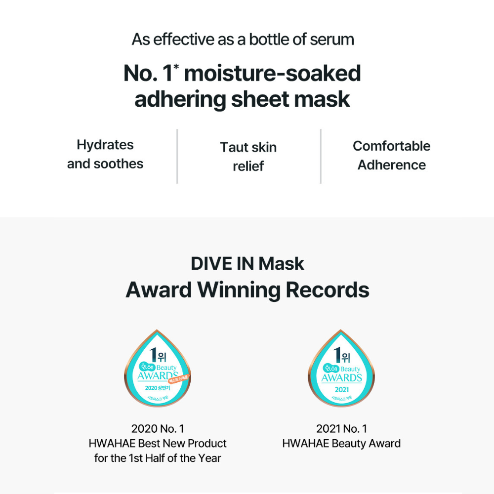 DIVE-IN Low Molecular Hyaluronic Acid Mask (1pc)