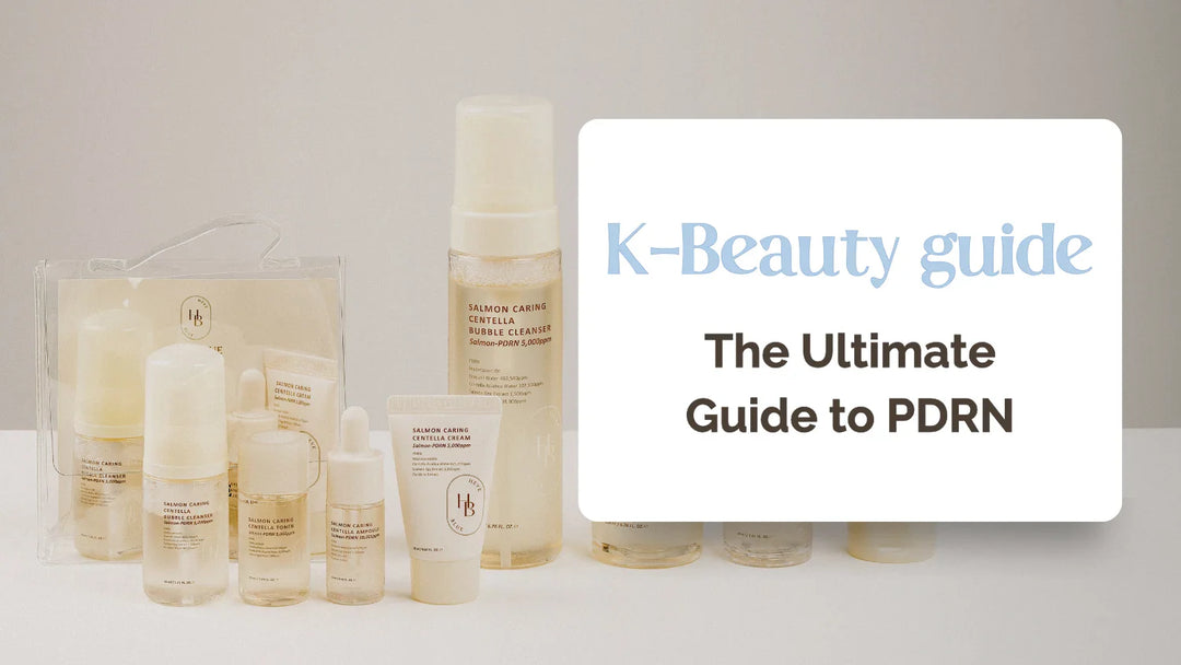PDRN Korean skincare products including serum and ampoule