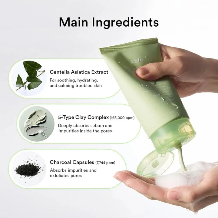 Pore Clay Pack Cleanser Heartleaf Charcoal Foam (120ml)