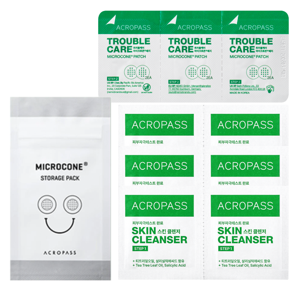 Trouble Care Microneedle Acne Patches - 6 Pack (6 Patches + 6 Prep Wipes)