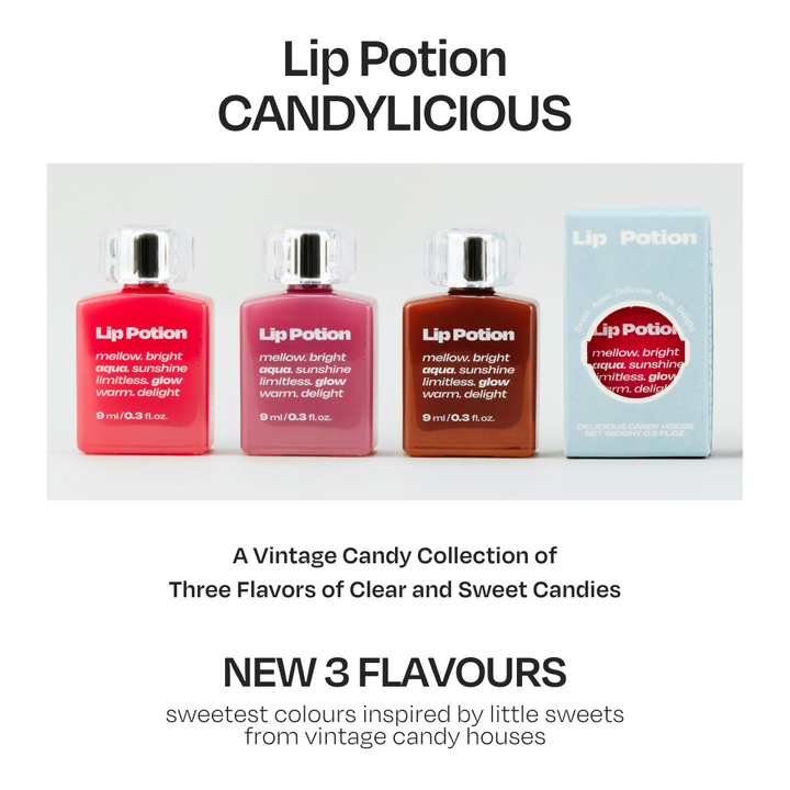 Lip Potion Aqua Glow, Candylicious Series - 3 Colours (9ml)