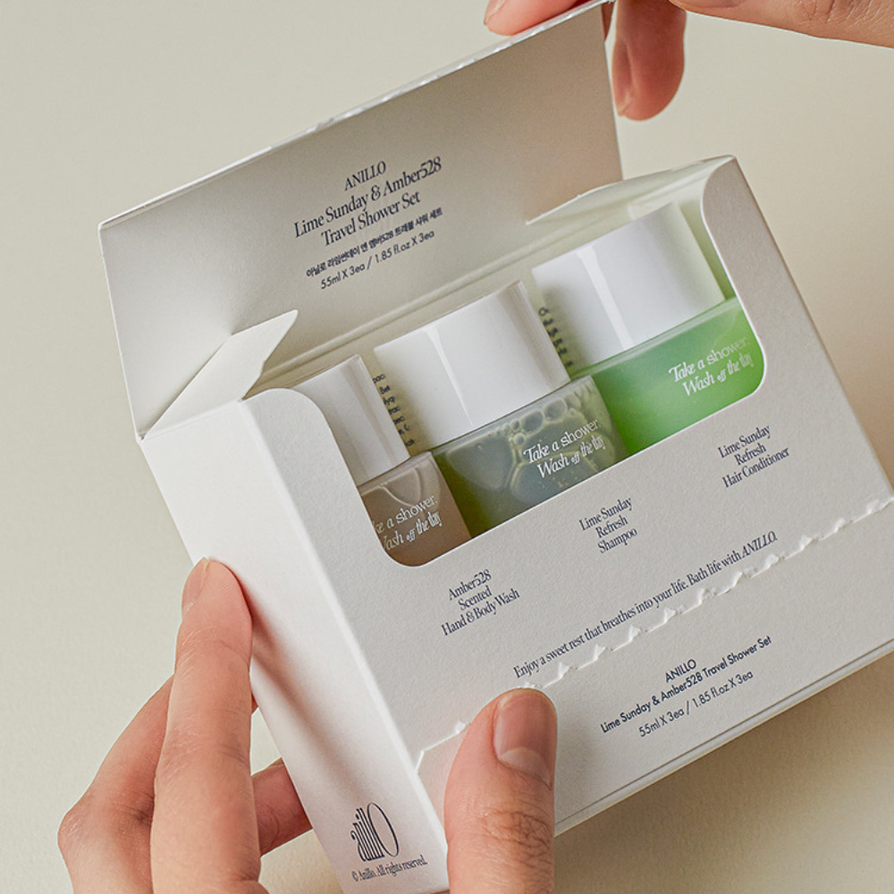 Lime Sunday & Amber528 Travel Shower Kit (3pcs)
