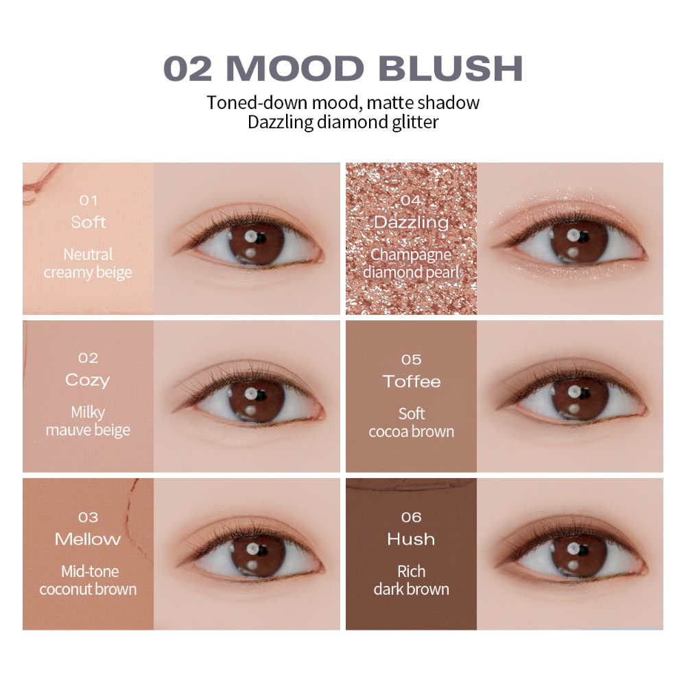 Ready To Wear Eye Palette - #02 Mood Blush (5g)