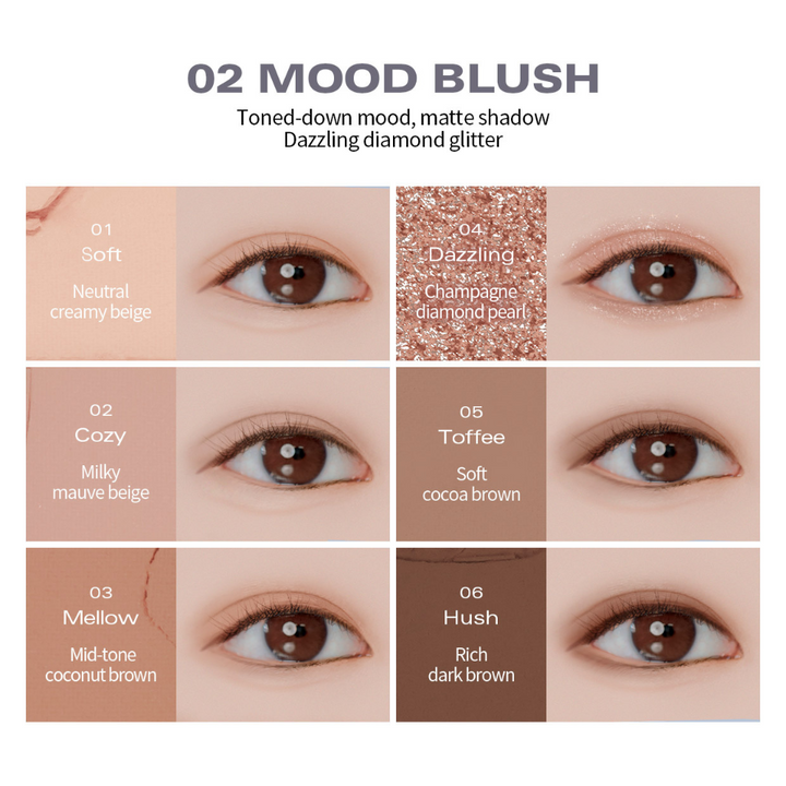 Ready To Wear Eye Palette - #02 Mood Blush (5g)