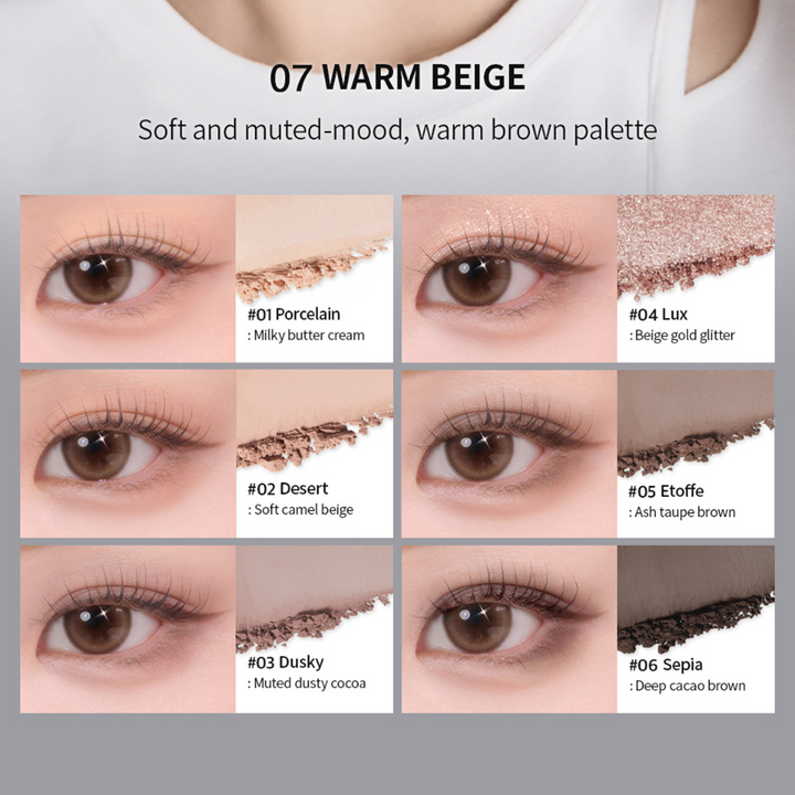 Ready To Wear Eye Palette - #07 Warm Beige (5g)