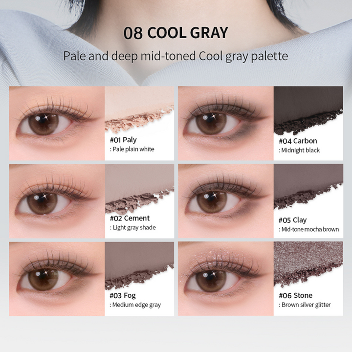 Ready To Wear Eye Palette - #08 Cool Gray (5g)