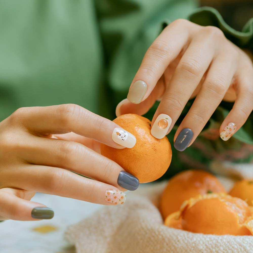 Semi-Cured Gel Nail Strips - N Roaring Tangerine (30pcs)