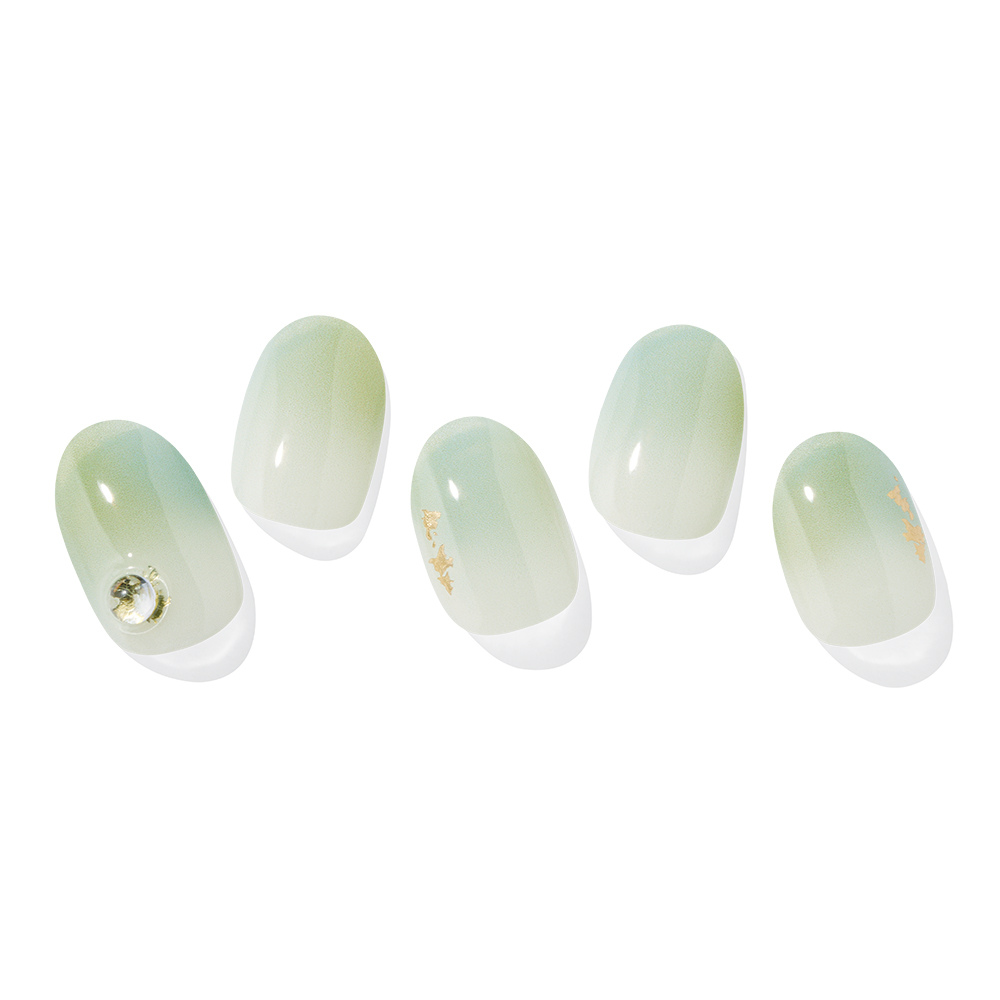 Semi-Cured Gel Nail - N Golden Matcha (30pcs)