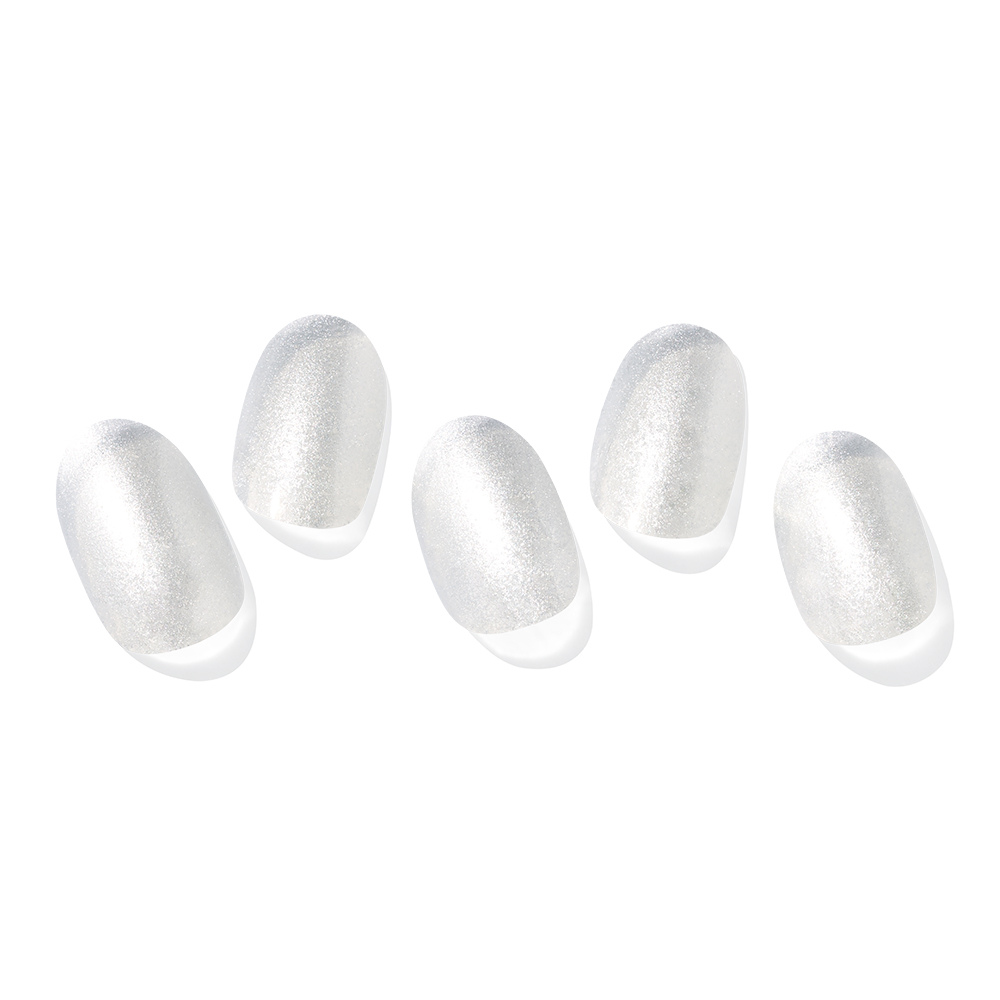 Semi-Cured Gel Nail - N Silver Chrome (30pcs)