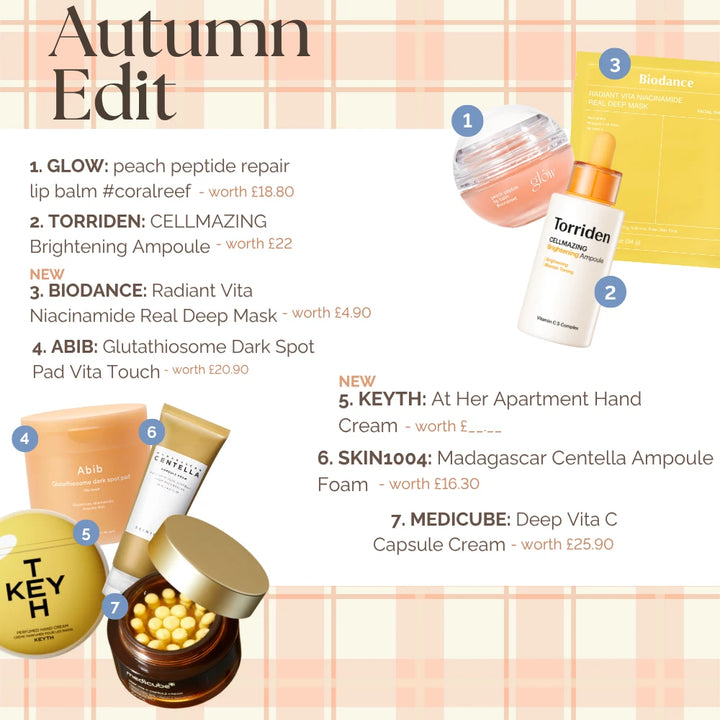 [50% OFF] K-Beauty Autumn Edit Box - 7pcs