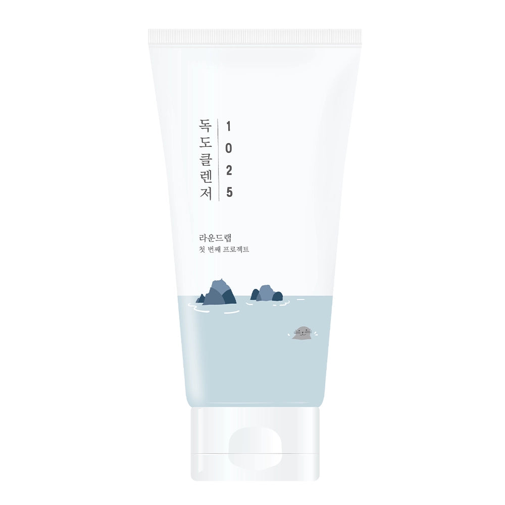ROUND LAB Korean Beauty Dokdo facial wash with marine ingredients for dry and sensitive skin