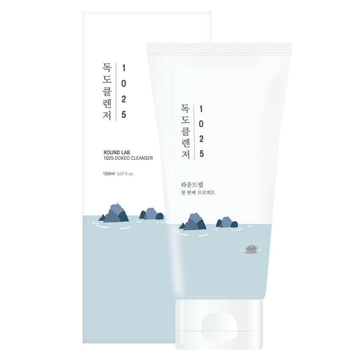 ROUND LAB Korean Beauty Dokdo facial wash with marine ingredients for dry and sensitive skin