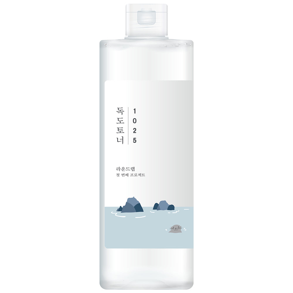 Korean brand Round Lab's Best selling Dokdo exfoliating toner for acne prone skin - huge jumbo size