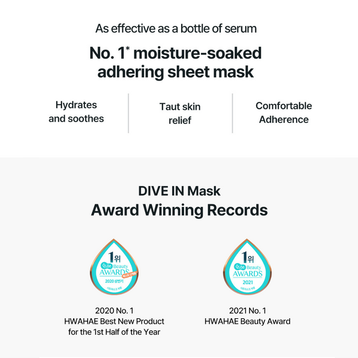 DIVE-IN Low Molecular Hyaluronic Acid Mask (1pc)