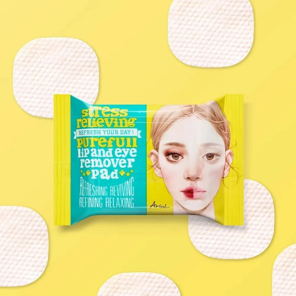 Stress Relieving Purefull Lip And Eye Remover Pad - 30 pads