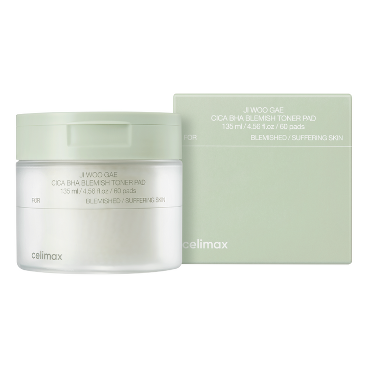 Ji Woo Gae Cica BHA Blemish Toner Pad - 60 pads (170ml)