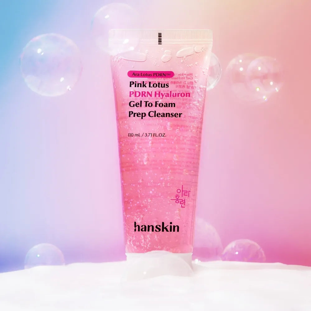 Pink Lotus PDRN Hyaluron Gel To Foam Prep Cleanser (110ml)