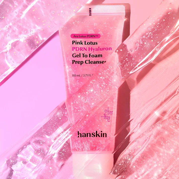 Pink Lotus PDRN Hyaluron Gel To Foam Prep Cleanser (110ml)