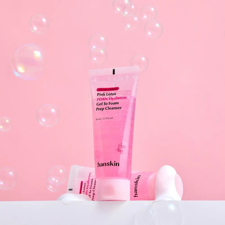 Pink Lotus PDRN Hyaluron Gel To Foam Prep Cleanser (110ml)