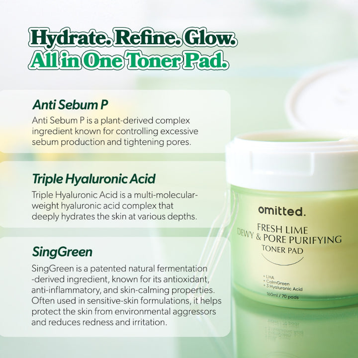 Fresh Lime Dewy & Pore Purifying Toner Pad - 70 Pads (160ml)