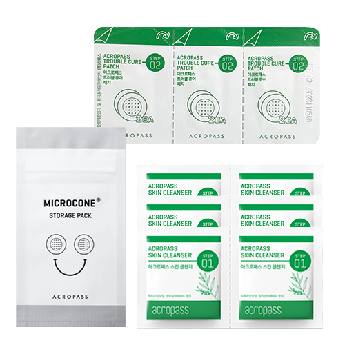 Trouble Cure Microneedle Acne Patches - 6 Pack (6 Patches + 6 Prep Wipes)