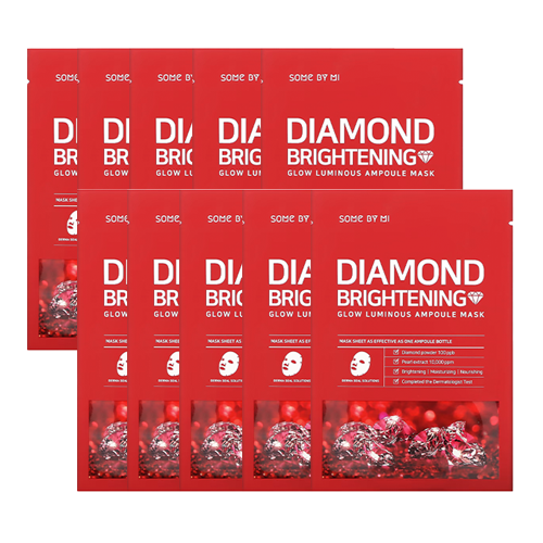 Red Diamond Brightening Glow Luminous Ampoule Mask - 10pcs Box